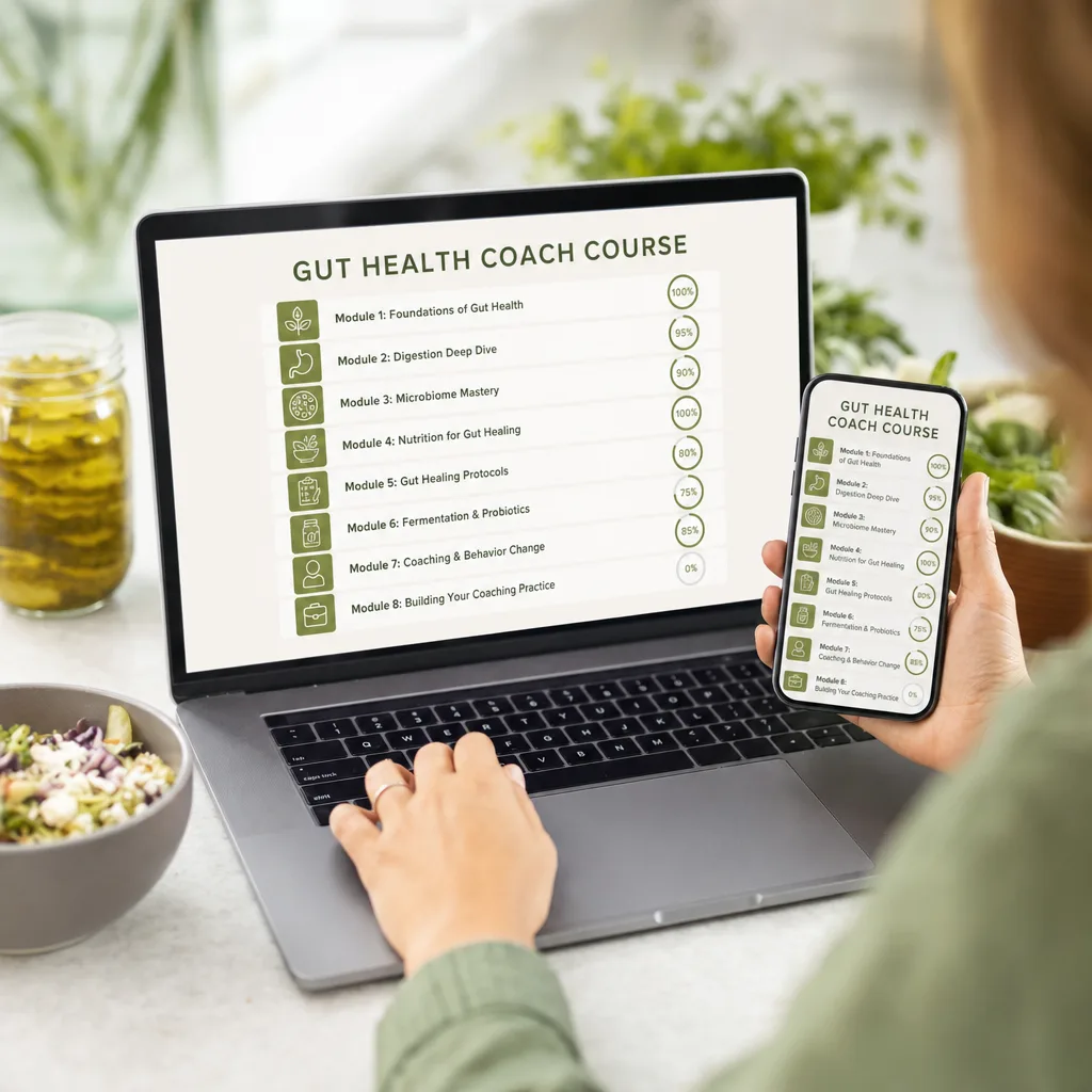 The complete course: 8 modules and 42 lessons in the Flora platform