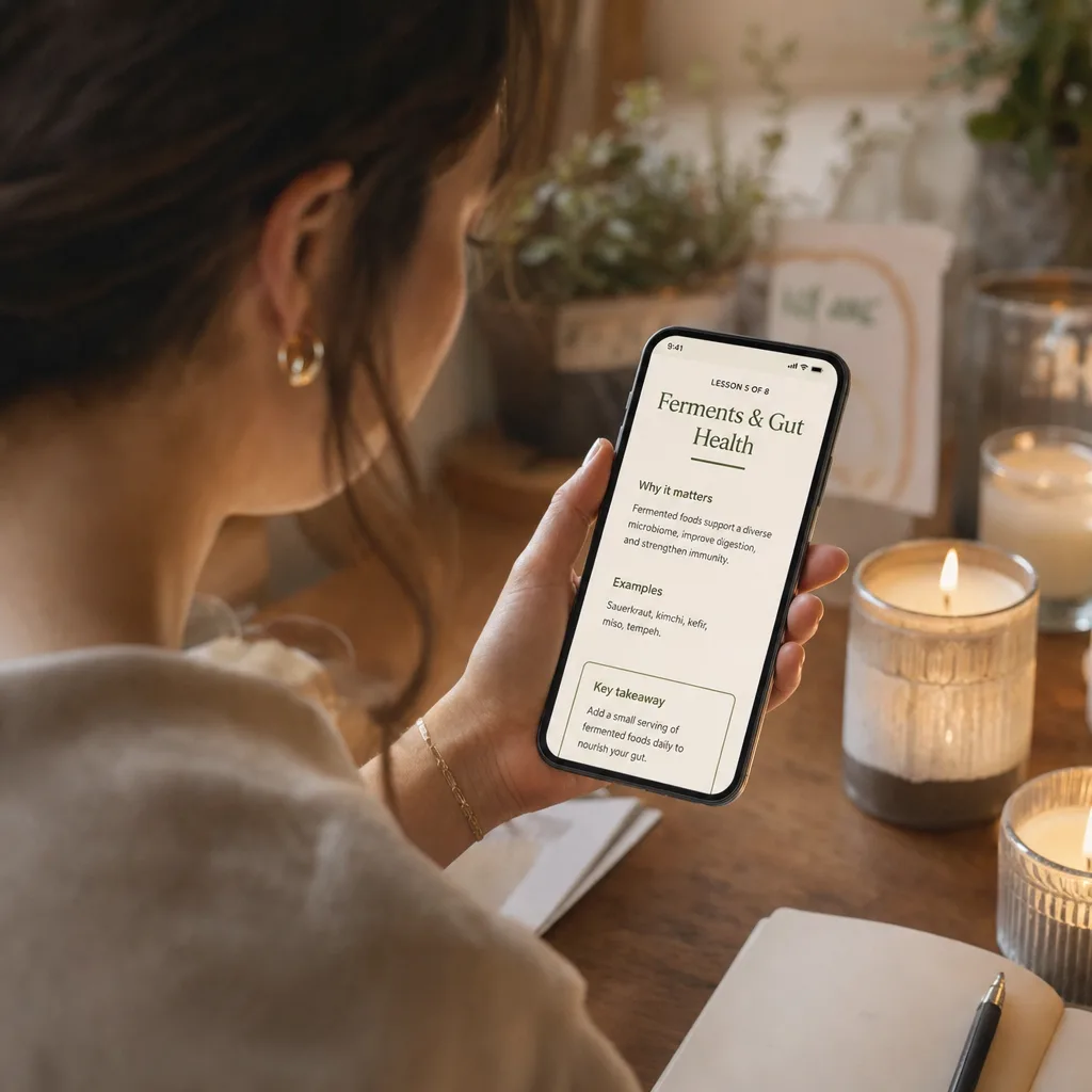 Read the lessons on your phone